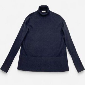 Everlane Women's Dark Navy blue Cashmere Turtleneck Sweater Size Small